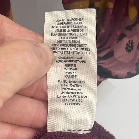 Free People Women's Morning Light Floral Print Ruched Casual Dress Size 0 - Picture 9 of 11